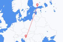 Vluchten van Zagreb, Kroatië naar Helsinki, Finland
