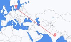 Lennot Nagpurista, Intia Ronnebyyn, Ruotsi