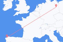 ドイツ、 ベルリンから、ドイツ、ラ・コルーニャへ行きのフライト
