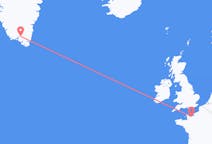 Flyg från Caen, Frankrike till Narsarsuaq, Grönland