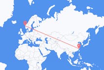중국 원저우에서 출발해 노르웨이 플로뢰에게(으)로 가는 항공편