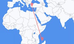 Flyreiser fra Mamoudzou, Frankrike til Denizli, Tyrkia