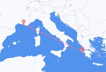 Vluchten van Marseille, Frankrijk naar Zakynthos-eiland, Griekenland