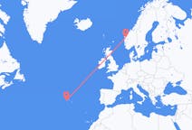 Flights from Horta, Azores, Portugal to Førde, Norway