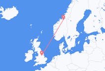 出发地 挪威特隆赫姆前往英格兰的唐卡斯特的航班