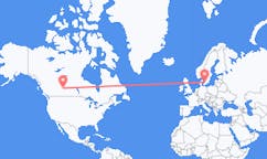 Flyreiser fra Lloydminster, Canada til Angelholm, Sverige