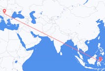 Flyg från Luwuk, Indonesien till Belgrad, Serbien