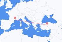 Flyg från Montpellier, Frankrike till Ankara, Turkiet