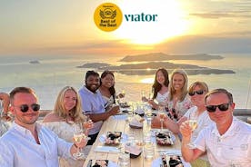 Santorini vinäventyr i 3 vingårdar med 12 provningar och tapas