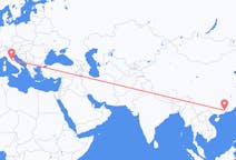 Flyg från Guangzhou, Kina till Perugia, Italien
