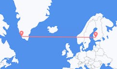 出发地 芬兰坦佩雷目的地 格陵兰帕缪特的航班