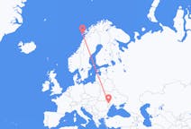 Vluchten van Chisinau, Moldavië naar Leknes, Noorwegen