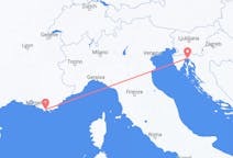 Vluchten van Rijeka, Kroatië naar Toulon, Frankrijk