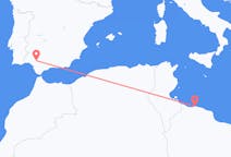 Loty z Trypolis w Libii do Sewilli w Hiszpanii