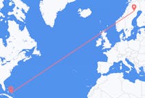 Flyreiser fra George Town, Bahamas til Arvidsjaur, Sverige
