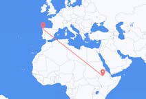 出发地 埃塞俄比亚出发地 巴赫達爾目的地 西班牙圣地亚哥 － 德孔波斯特拉的航班