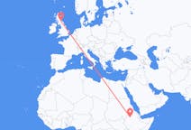 Flyreiser fra Bahir Dar, Etiopia til Edinburgh, Skottland