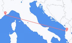 Flyg från Monaco, Monaco till Tirana, Albanien