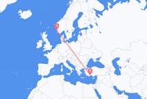 Flights from Antalya in Turkey to Haugesund in Norway