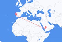出发地 沙特阿拉伯出发地 奈季蘭目的地 葡萄牙里斯本的航班