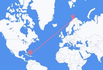 Flyrejser fra Providenciales, Turks- og Caicosøerne til Sørkjosen, Norge