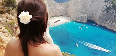 Zante Tour di un'intera giornata Spiaggia del naufragio, punto panoramico: Grotte blu