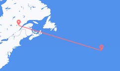 Vols depuis la ville de Saguenay vers la ville de Corvo