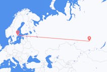Fly fra Krasnojarsk til Stockholm