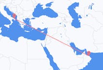 Flyreiser fra Muscat, til Brindisi