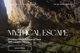 Fuga mitica: Grotta di Zeus e Palazzo di Cnosso con l'altopiano di Lassithi da Heraklion
