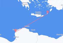 出发地 利比亚出发地 班加西目的地 希腊卡尔帕索斯的航班