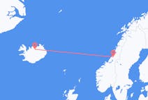 出发地 冰岛出发地 阿克雷里目的地 挪威纳姆索斯的航班