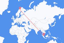 Flyreiser fra Singapore, Singapore, til Kiruna, Singapore