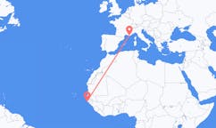 Voli da Cap Pattinaggio, Senegal a Tolone, Francia