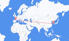 Flyg från Jeju City, Sydkorea till Lourdes (kommun i Brasilien, São Paulo, lat -20,94, long -50,24), Frankrike