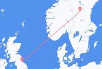 Flights from Sveg, Sweden to Durham, England, the United Kingdom