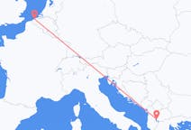 Flights from Ohrid in North Macedonia to Ostend in Belgium