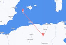 Flyreiser fra Biskra, Algerie til Ibiza, Spania