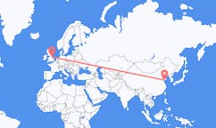 Flyrejser fra Qingdao, Kina til Kirmington, England