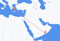 Flyreiser fra Salalah, Oman til Santorini, Hellas
