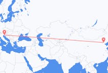Flyg från Peking, Kina till Trieste, Italien
