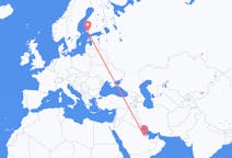 Flights from Hofuf, Saudi Arabia to Turku, Finland