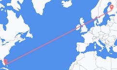 เที่ยวบิน จาก Bimini, บาฮามาส ถึงจีวาสกีลา, ฟินแลนด์