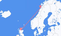 Vluchten van Bodø naar Inverness