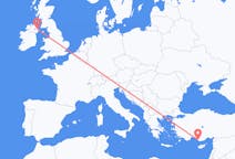 Flights from Gazipaşa in Turkey to Belfast in Northern Ireland
