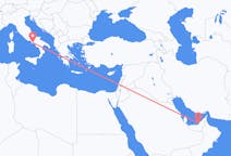 Flyrejser fra Abu Dhabi, De Forenede Arabiske Emirater til Napoli, Italien