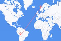 Flyreiser fra Cochabamba, Bolivia til Kristiansund, Norge