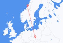 Vols depuis la ville de Namsos vers la ville d'Ostrava