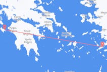 Vluchten van Zakynthos-eiland, Griekenland naar Kos, Griekenland