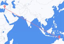 Flyreiser fra Darwin, Australia til Adana, Tyrkia